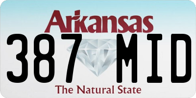 AR license plate 387MID