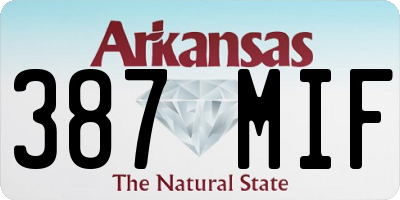 AR license plate 387MIF