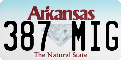 AR license plate 387MIG