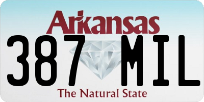 AR license plate 387MIL
