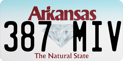 AR license plate 387MIV