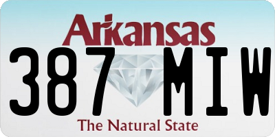 AR license plate 387MIW
