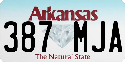 AR license plate 387MJA