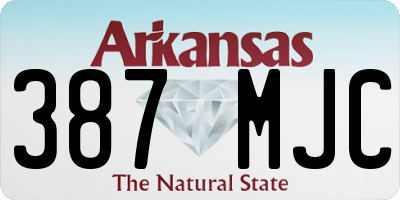 AR license plate 387MJC