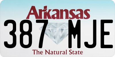 AR license plate 387MJE