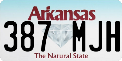 AR license plate 387MJH