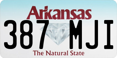 AR license plate 387MJI