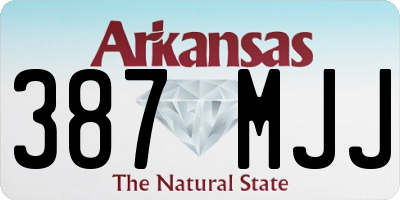 AR license plate 387MJJ