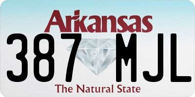 AR license plate 387MJL