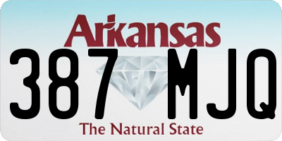 AR license plate 387MJQ