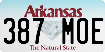 AR license plate 387MOE