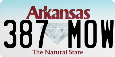 AR license plate 387MOW