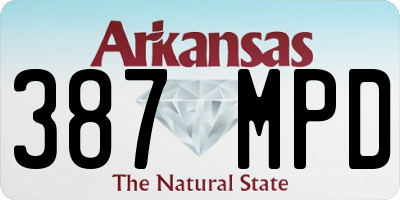 AR license plate 387MPD