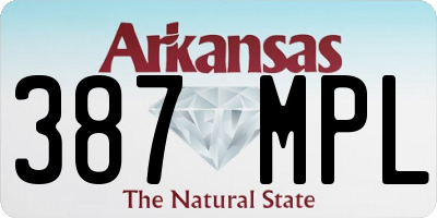 AR license plate 387MPL