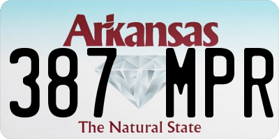 AR license plate 387MPR