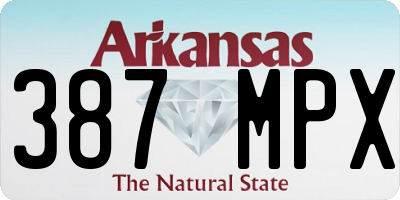 AR license plate 387MPX