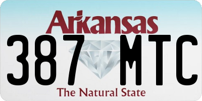 AR license plate 387MTC