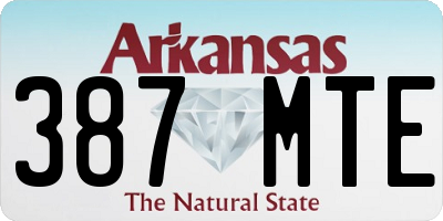 AR license plate 387MTE