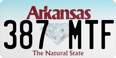 AR license plate 387MTF