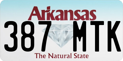 AR license plate 387MTK