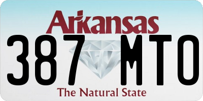 AR license plate 387MTO