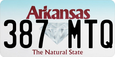AR license plate 387MTQ