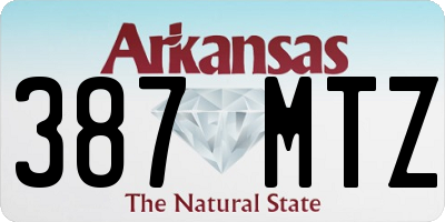 AR license plate 387MTZ