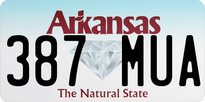 AR license plate 387MUA