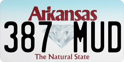 AR license plate 387MUD