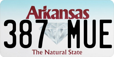 AR license plate 387MUE