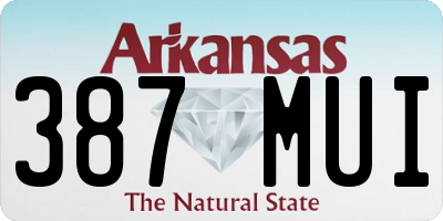 AR license plate 387MUI