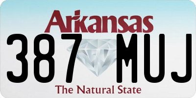 AR license plate 387MUJ