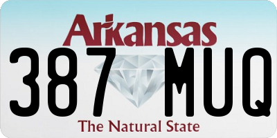 AR license plate 387MUQ