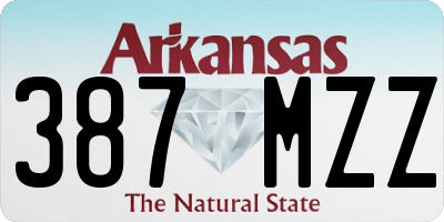 AR license plate 387MZZ