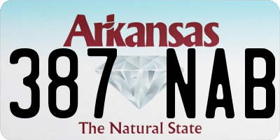 AR license plate 387NAB