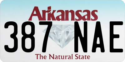 AR license plate 387NAE