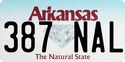 AR license plate 387NAL