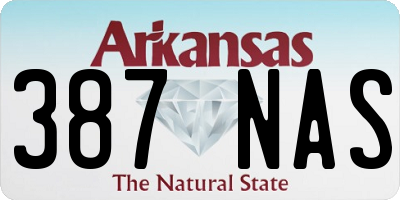 AR license plate 387NAS