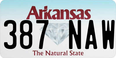 AR license plate 387NAW