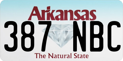 AR license plate 387NBC