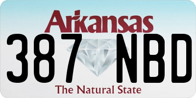 AR license plate 387NBD
