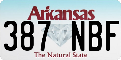 AR license plate 387NBF