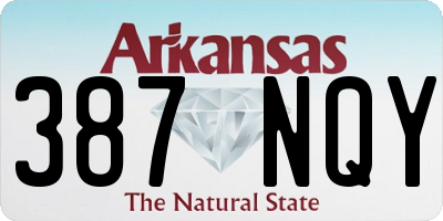 AR license plate 387NQY