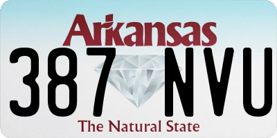 AR license plate 387NVU