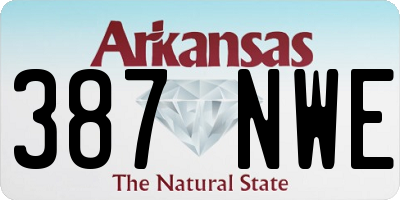 AR license plate 387NWE