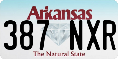 AR license plate 387NXR