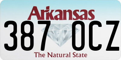 AR license plate 387OCZ