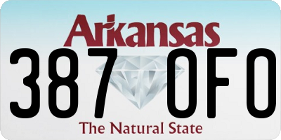 AR license plate 387OFO