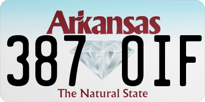 AR license plate 387OIF