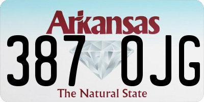 AR license plate 387OJG